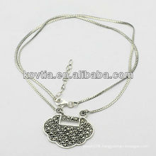 Wholesale antique silver jewelry 925 sterling silver necklace for boy